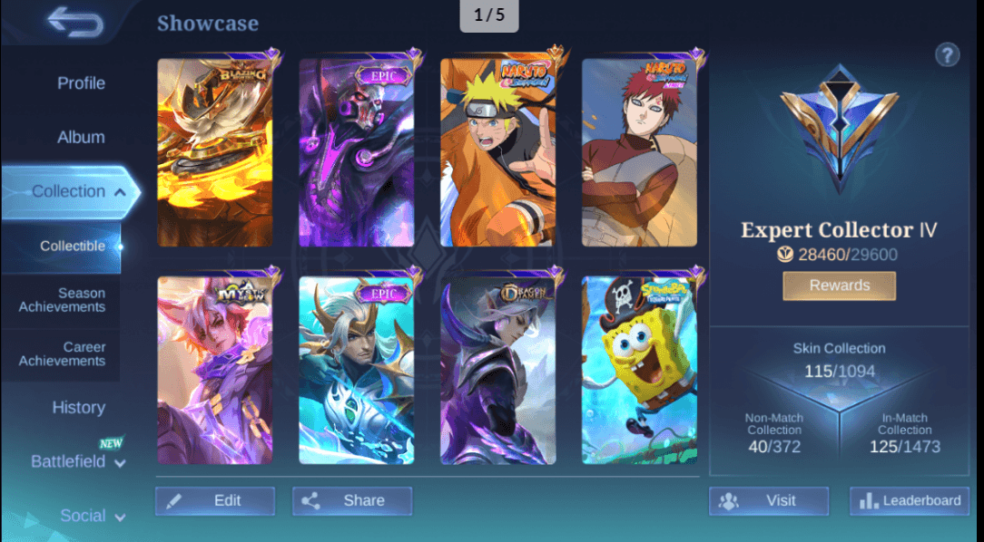 MLBB Account With Naruto